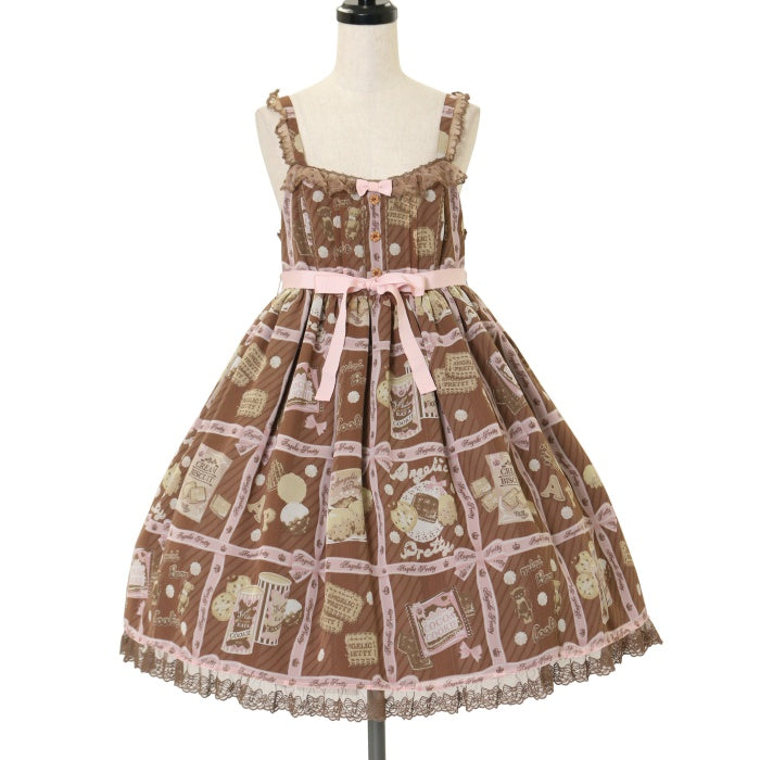 USED】Cream Cookie Collectionハイウエストジャンパースカート | Angelic Pretty Wunderwelt  Online Shop - Gothic & Lolita Second-hand Clothing