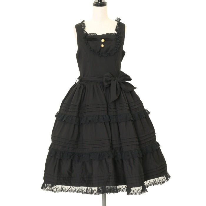 USED】ティアードピンタックジャンパースカート | ALICE and the PIRATES Wunderwelt Online Shop -  Gothic & Lolita Second-hand Clothing