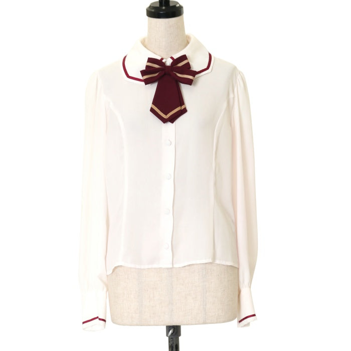 USED】【White/Mサイズ】リボンタイ付きブラウス(White×Bordeaux) | Innocent World Wunderwelt  Online Shop - Gothic & Lolita Second-hand Clothing