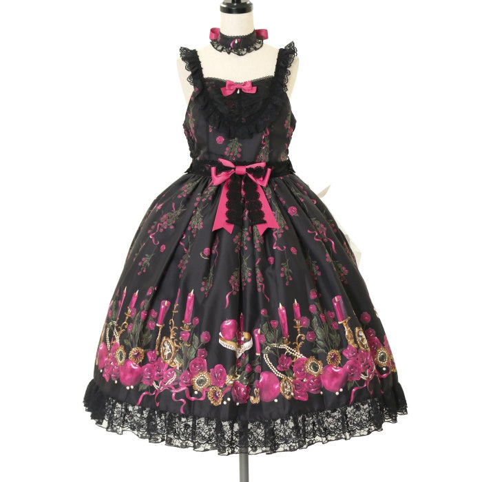 USED】Rosy Gem～魅惑のりんご～ジャンパースカート＆チョーカー | metamorphose | ロリータ  ゴスロリブランド服・古着の通販はワンダーウェルト