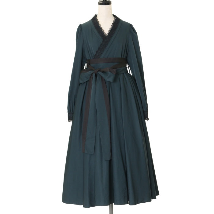 USED】椿姫 ロングバッスルワンピース（Dark Green） | Sheglit Wunderwelt Online Shop - Gothic  & Lolita Second-hand Clothing