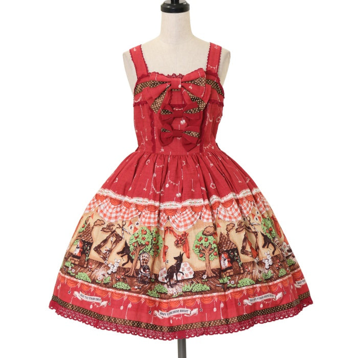 USED】My little red riding hood柄ドットリボンジャンパースカート | BABY, THE STARS SHINE  BRIGHT Wunderwelt Online Shop - Gothic & Lolita Second-hand Clothing