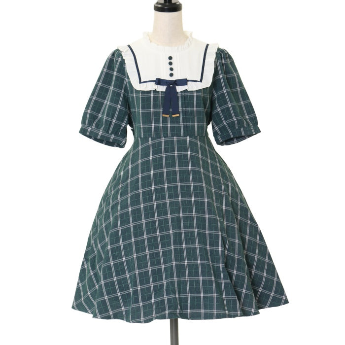 USED】セーラーヨークタータンチェックワンピース | Amavel Wunderwelt Online Shop - Gothic & Lolita  Second-hand Clothing