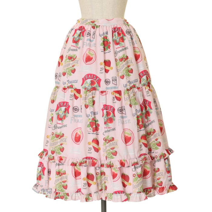 【専用】エミキュ Vintage Strawberry ロングスカート 青