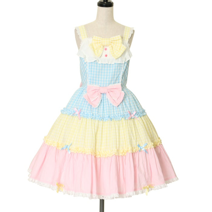 USED】カラフルギンガムジャンパースカート | Angelic Pretty