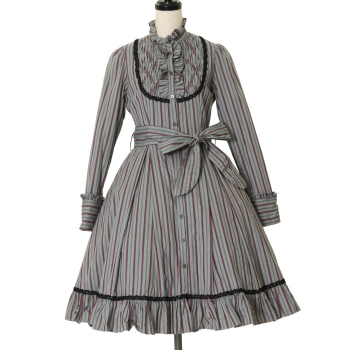 USED】レジメンタルストライプドレス | Victorian Maiden | ロリータ ...