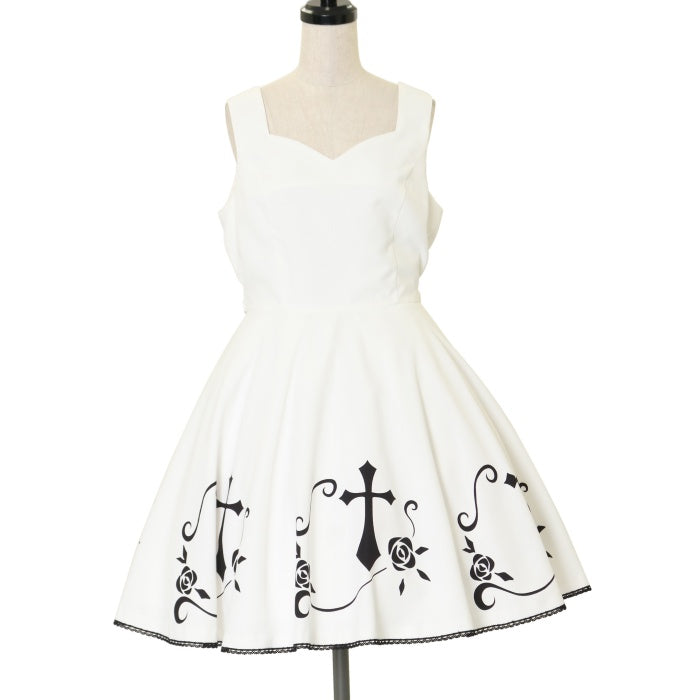 USED】【9号】薔薇十字ジャンパースカート(白) | Moi-même-Moitié Wunderwelt Online Shop - Gothic  & Lolita Second-hand Clothing