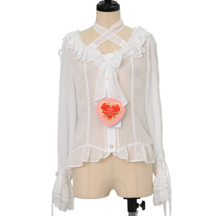 Be My Valentine Chiffon Lace Up Blouse | BABY, THE STARS SHINE