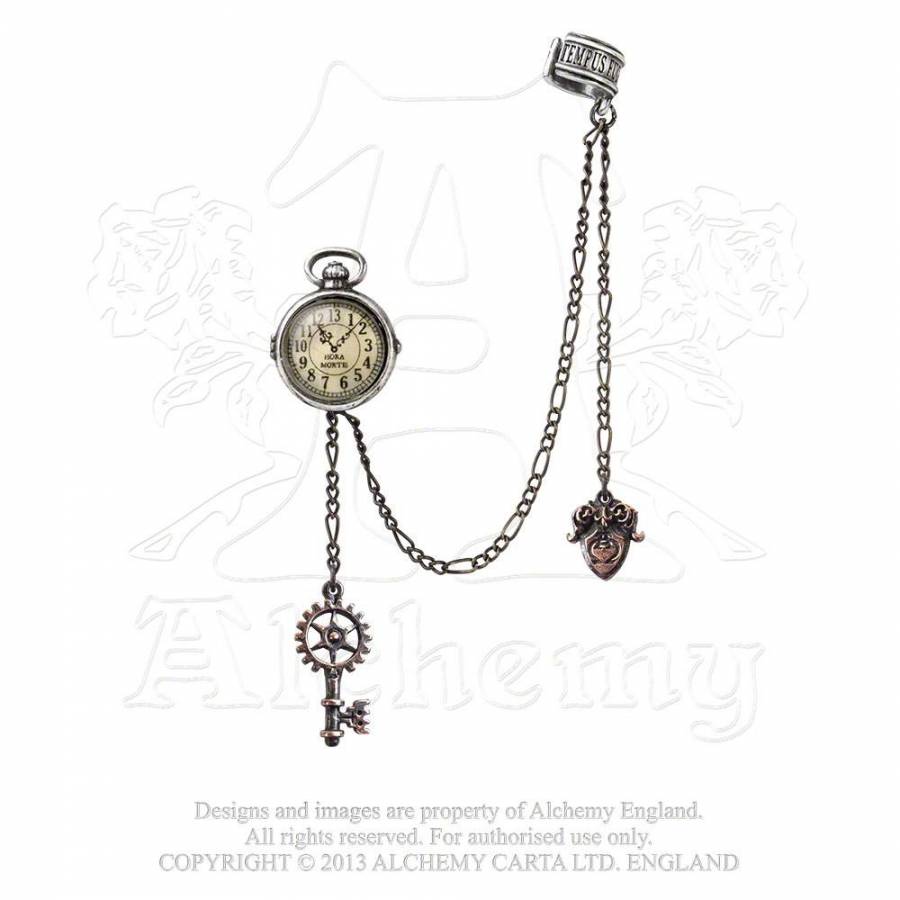 E349 アルバートおじさんの時計 ピアス 【Uncle Albert's Timepiece】 | Alchemy Gothic | ロリータ  ゴスロリ ゴシックファッション通販はワンダーウェルト フルール