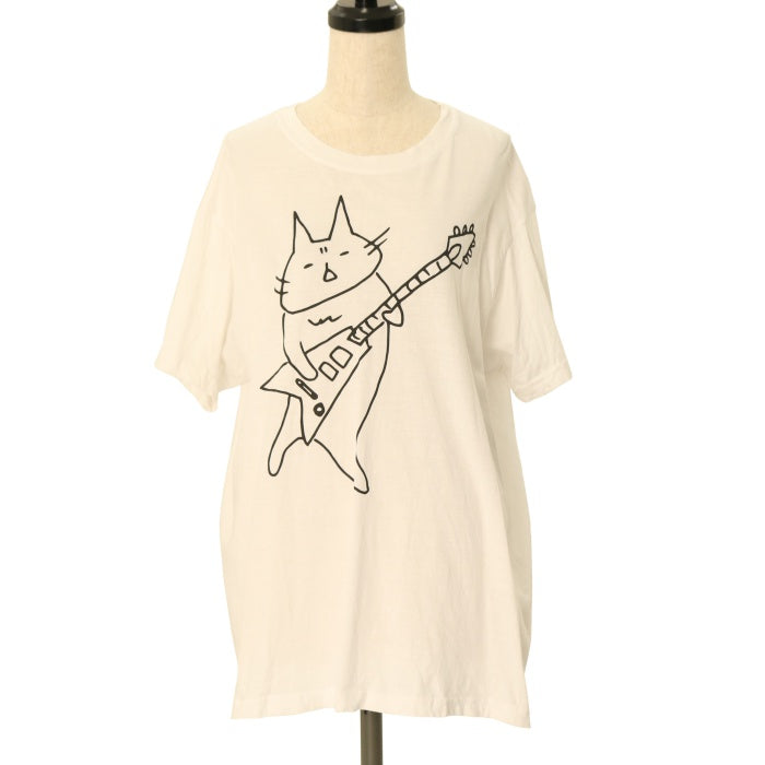 USED】【MINT NeKO/Lサイズ】ギターネコプリントTシャツ | h.NAOTO