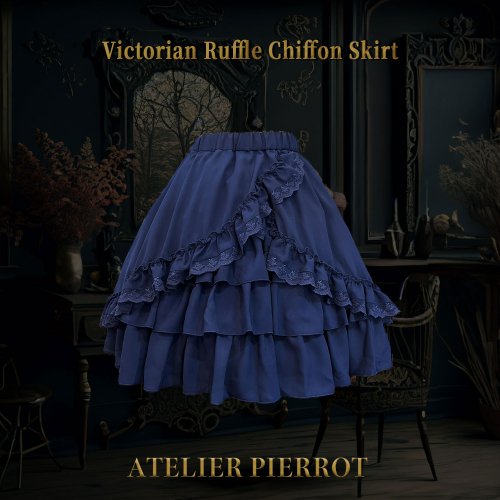 Victorian Ruffle Chiffon Skirt