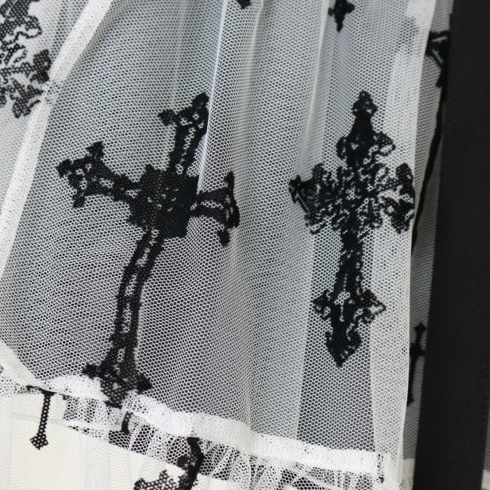 十字架フロッキー鳥籠スカート【クーポン対象外】 | Moi-même-Moitié 