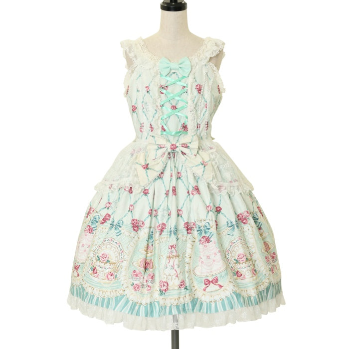 USED】Salon de thé Roseジャンパースカート | Angelic Pretty | ロリータ  ゴスロリブランド服・古着の通販はワンダーウェルト