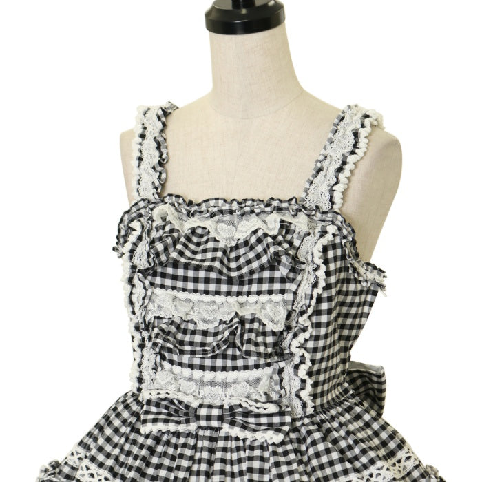 USED】Prettyフリルジャンパースカート（ギンガム） | Angelic Pretty Wunderwelt Online Shop -  Gothic & Lolita Second-hand Clothing