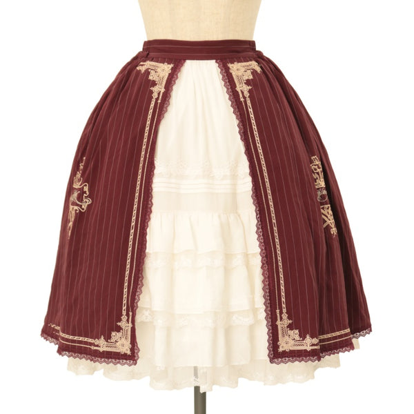 【USED】【Sサイズ】Unfinished 刺繍コルセット付きスカート 