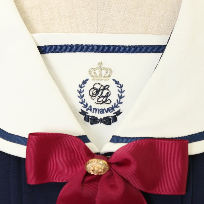 USED】Crown Emblem SetUp風セーラーワンピース(ミドル丈) | Amavel