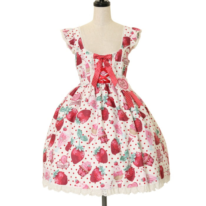 USED】Fresh Strawberry Diner ジャンパースカート| Angelic Pretty