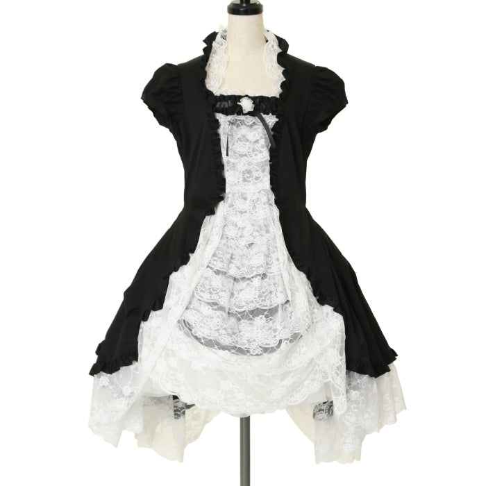 USED】造形美ドレスワンピース：黒×白レース | MARBLE Wunderwelt Online Shop - Gothic & Lolita  Second-hand Clothing