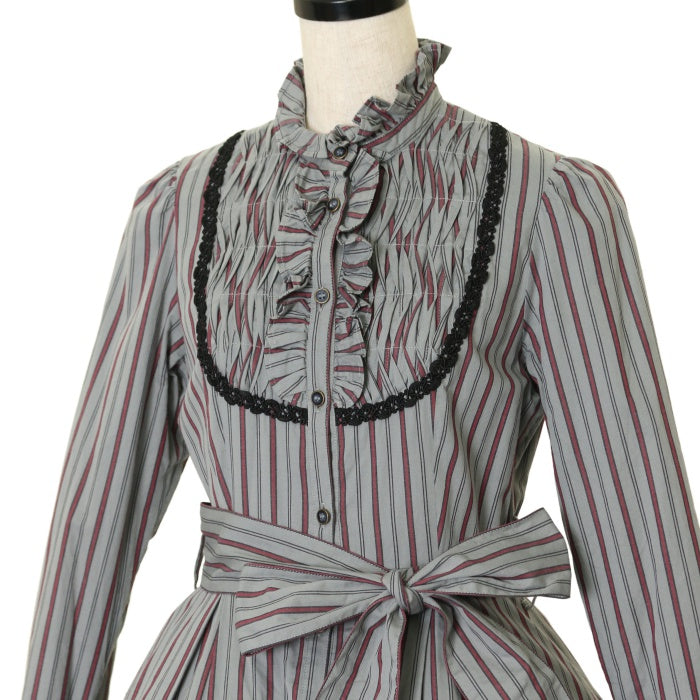 USED】レジメンタルストライプドレス | Victorian Maiden Wunderwelt ...