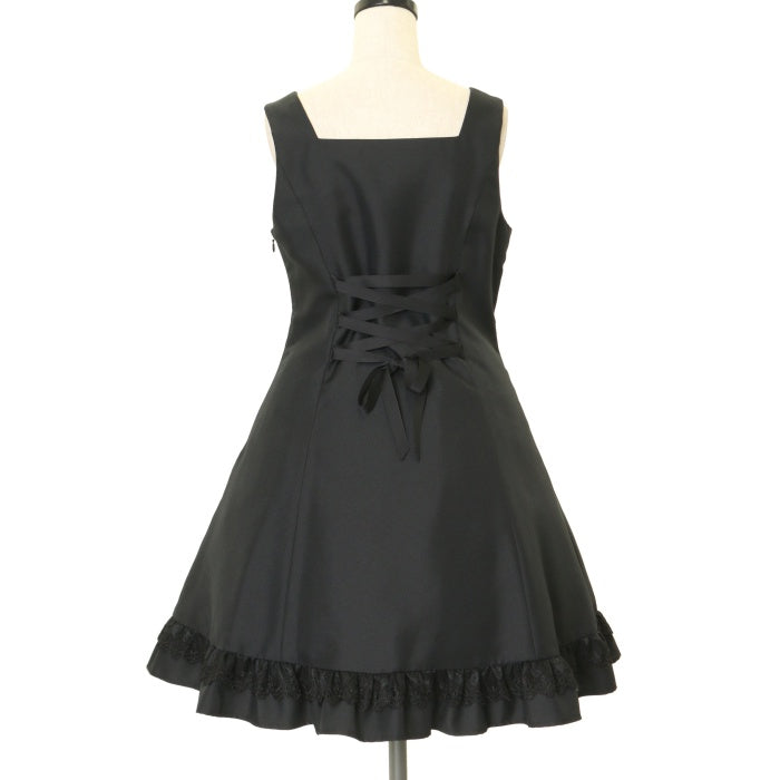 USED】【9号】ローズ・レース十字架ジャンパースカート（黒×白） | Moi-même-Moitié Wunderwelt Online Shop  - Gothic & Lolita Second-hand Clothing