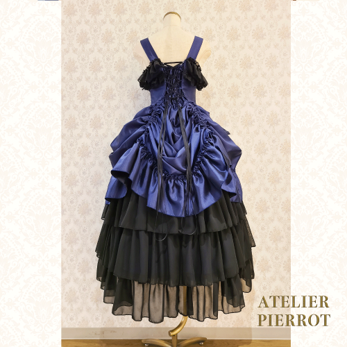 ロングバッスルジャンパースカート | ATELIER-PIERROT | ロリータ ゴスロリ ゴシックファッション通販はワンダーウェルト フルール