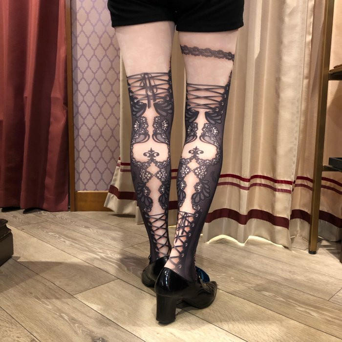 corset tights double lace | abilletage | Wunderwelt Fleur - Online Boutique  for Gothic & Lolita Fashion