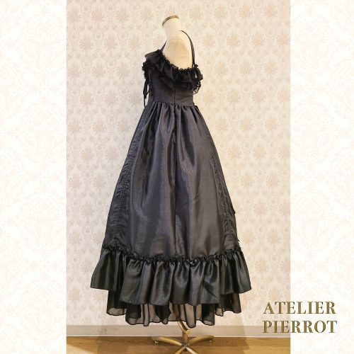 ロングバッスルジャンパースカート | ATELIER-PIERROT | ロリータ ゴスロリ ゴシックファッション通販はワンダーウェルト フルール