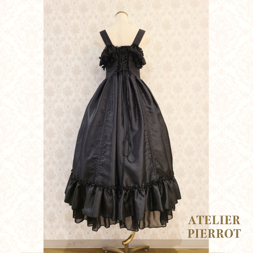 ロングバッスルジャンパースカート | ATELIER-PIERROT | ロリータ ゴスロリ ゴシックファッション通販はワンダーウェルト フルール