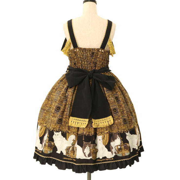 USED】Royal Crown Cat リボンジャンパースカート（オニキス