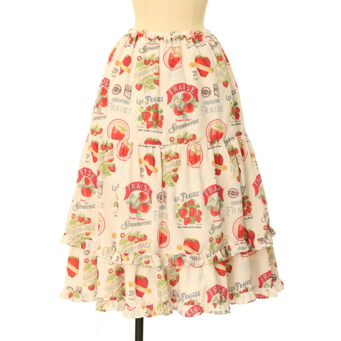 エミキュ Vintage Strawberry ロングスカート 160 - スカート