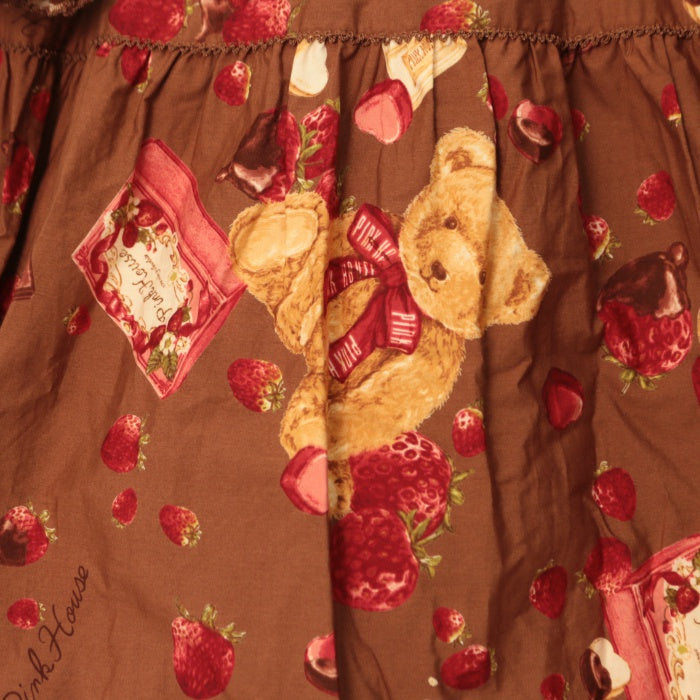 USED】【PINK HOUSE×misako aoki】strawberry choco bearプリント