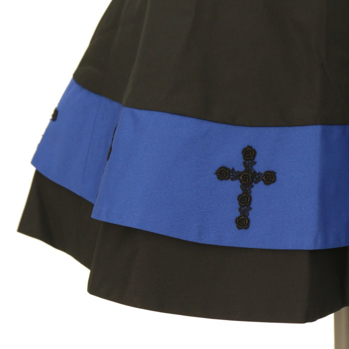 セール正規品SALE 十字架2段ジャンパースカート ひざ丈ワンピース