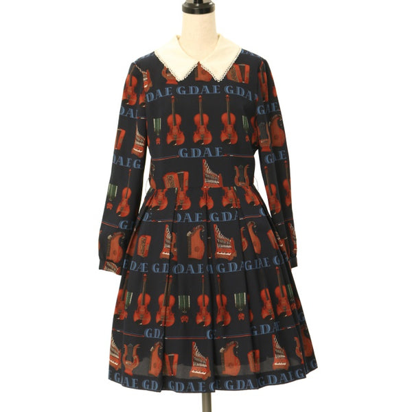Jane Marple バイオリン刺繍スカート - スカート