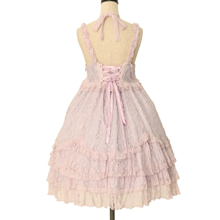 USED】総レースハイウエストフリルジャンパースカート | metamorphose Wunderwelt Online Shop - Gothic  & Lolita Second-hand Clothing